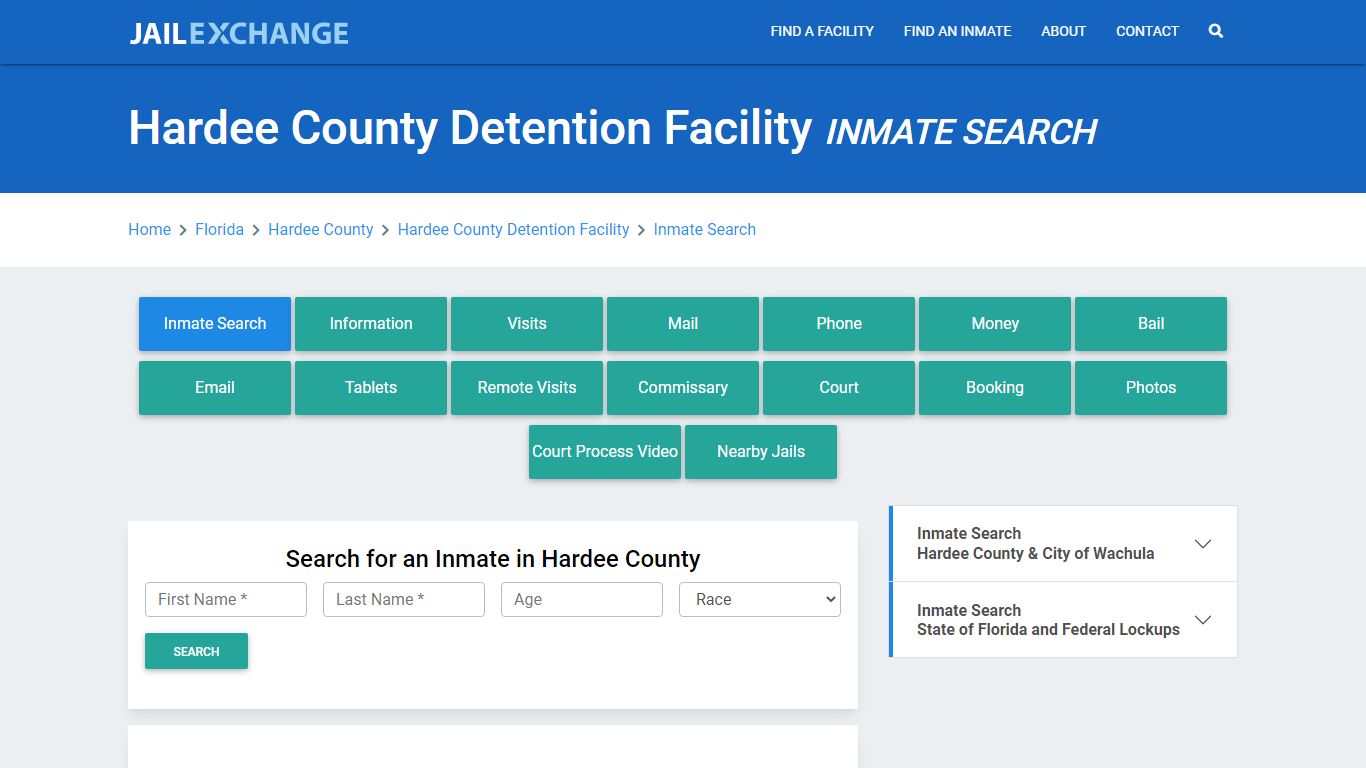 Hardee County Detention Facility Inmate Search - Jail Exchange