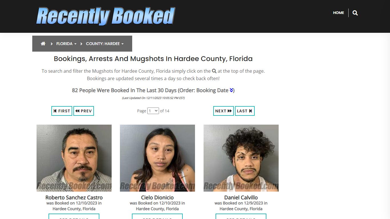 Recent bookings, Arrests, Mugshots in Hardee County, Florida